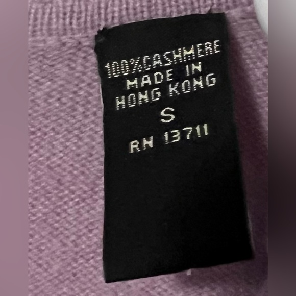 Valerie Stevens Two Ply 100% lilac Cashmere Size S - Picture 4 of 6